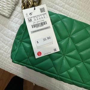 ZARA GREEN QUILTED BAG